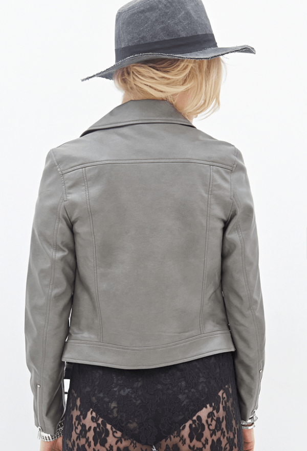 Grey Leather Jackets Forever 21