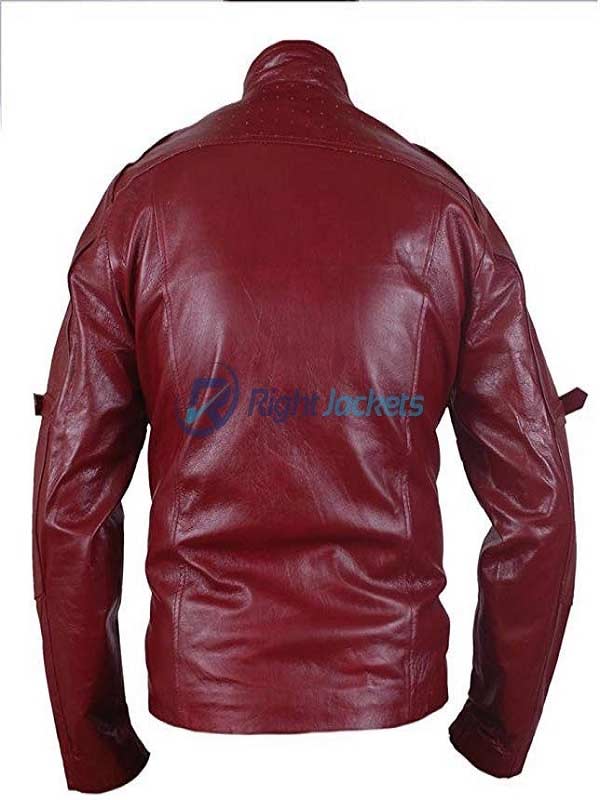 Guardians Of Galaxy Star Lord Brown Faux Leathcer Jacket