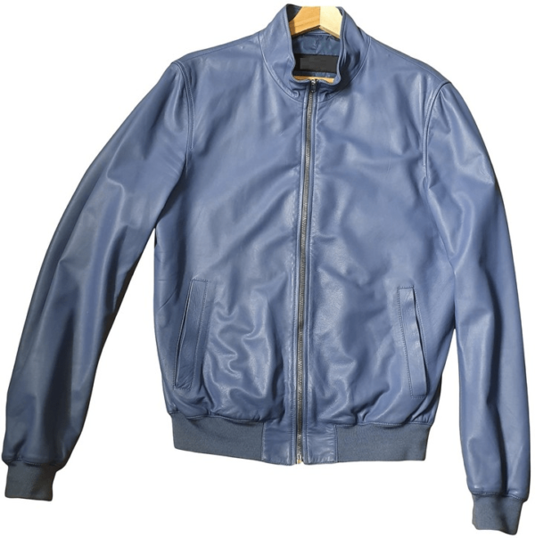 Gucci Blue Leather Jacket