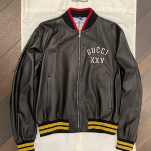 Gucci Pirates Black Bomber Leather Jacket
