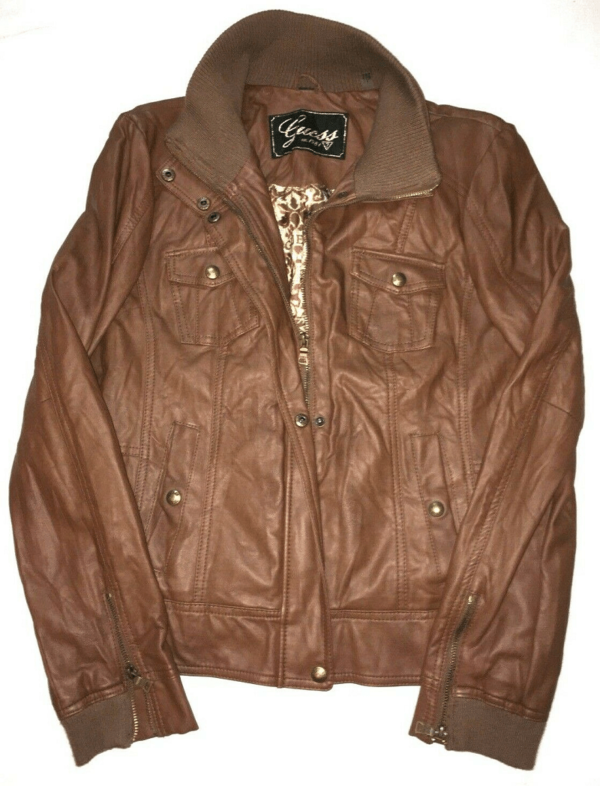 Guess Brown Leather Jacket