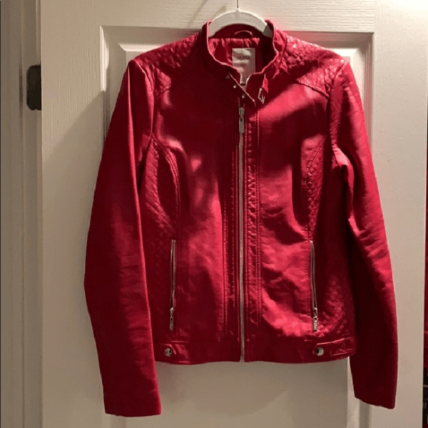 Guess Red Leather Jacket - Right Jackets