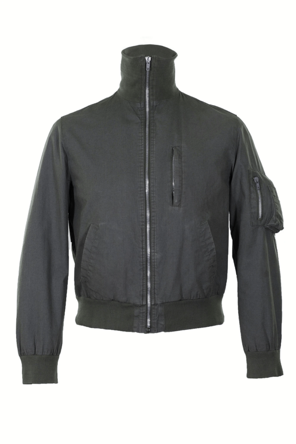 Helmut Lang High Collar Leather Jacket