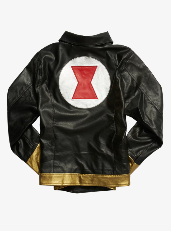 Hers Universe Marvel Black Widow Girls Moto Leather Jacket