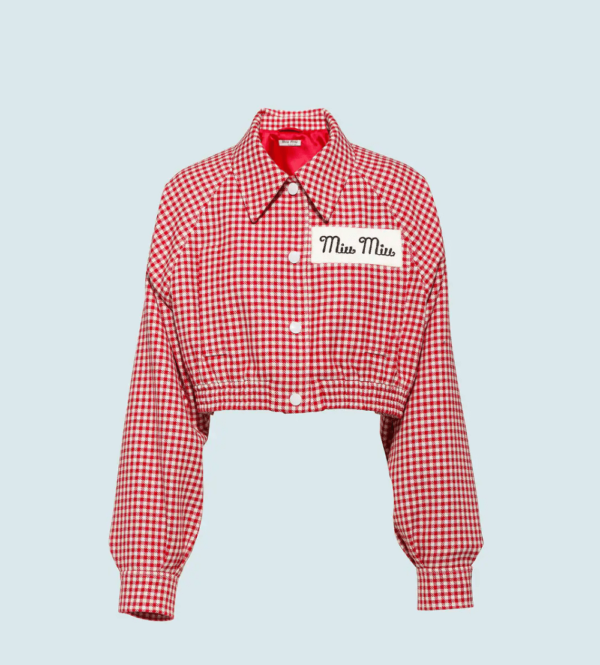 High-Class Check Dua Lipa Cotton Jacket