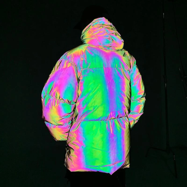 Holographic Reflectives Merch Puffer Jacket