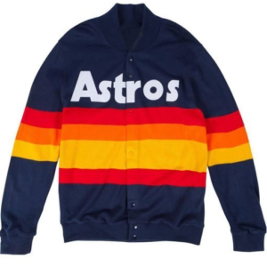 Houston Astros 1986 Blue Cardigan Fleece Jacket