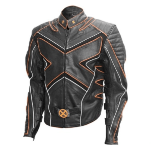 Hugh Jackman Black Orange Wolverine X Men Leather Jacket