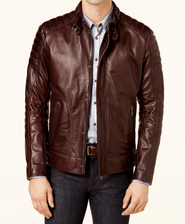 Hugo Boss Mens Leather Jacket