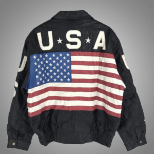 Independence Day Vintage Usa Flag Black Jacket