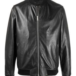 Infinite Mark Wahlberg Bomber Evan Michaels Black Leather Jacket