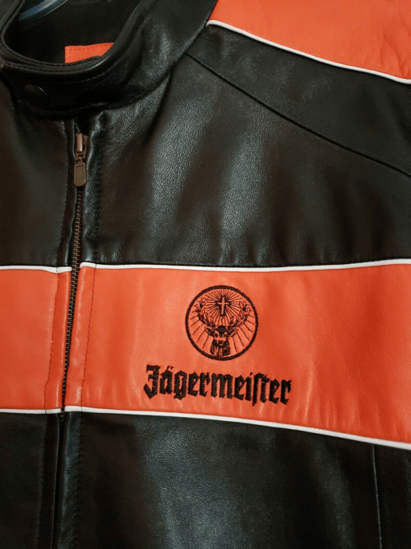 Jagermeister Black And Orange Leathers Jacket