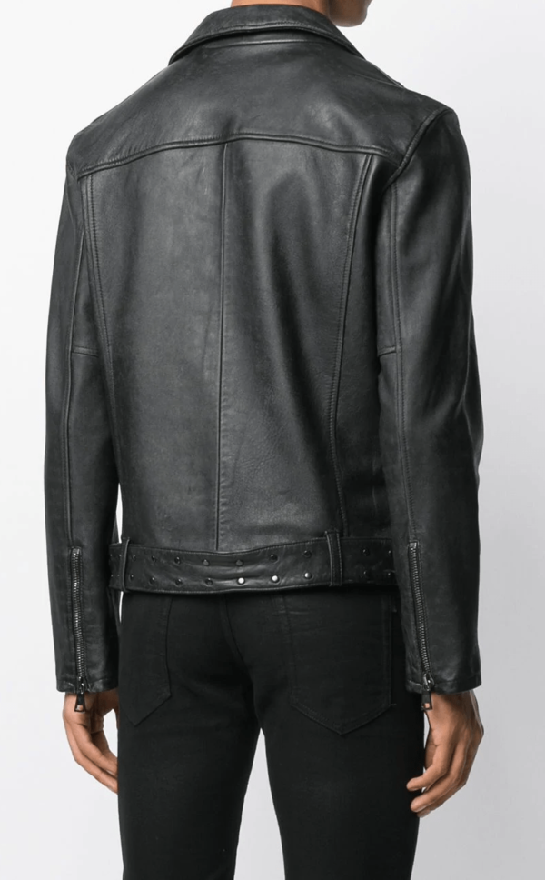 John Varvatos Black Leather Jacket