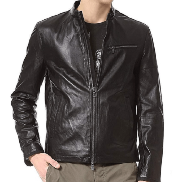 John Varvatos Men's Leather Jacket - Right Jackets