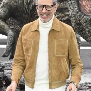 Jurassic World Dominion 2022 Jeff Goldblum Suede Jacket