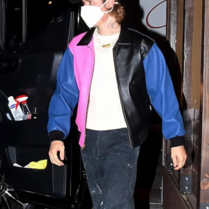 Justin Bieber Tricolor Leathers Jacket