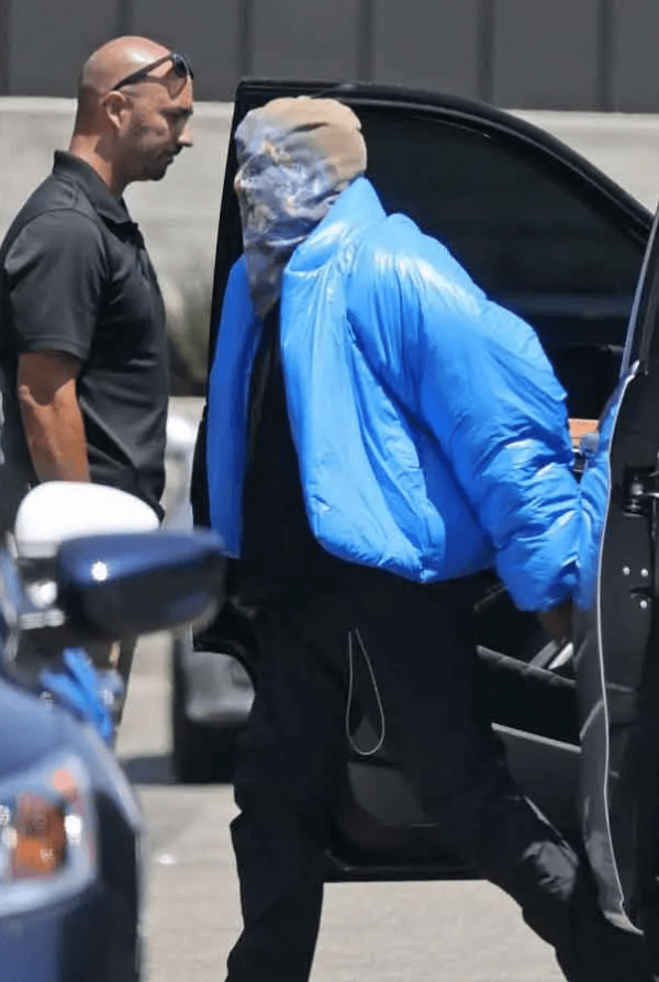 Kanye West Yeezy Gaps Blue Puffer Jacket
