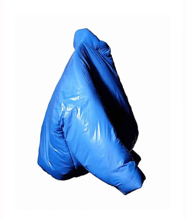 Kanyes West Yeezy Gap Blue Puffer Jacket