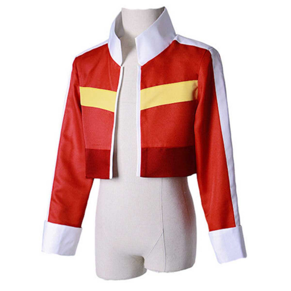 Red And White Keith Voltron Leathers Jacket