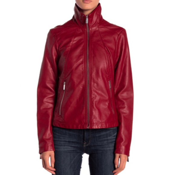 Kenneth Cole Reds Leather Jacket