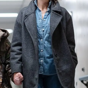 Keri Russell Antlers Wool Coat