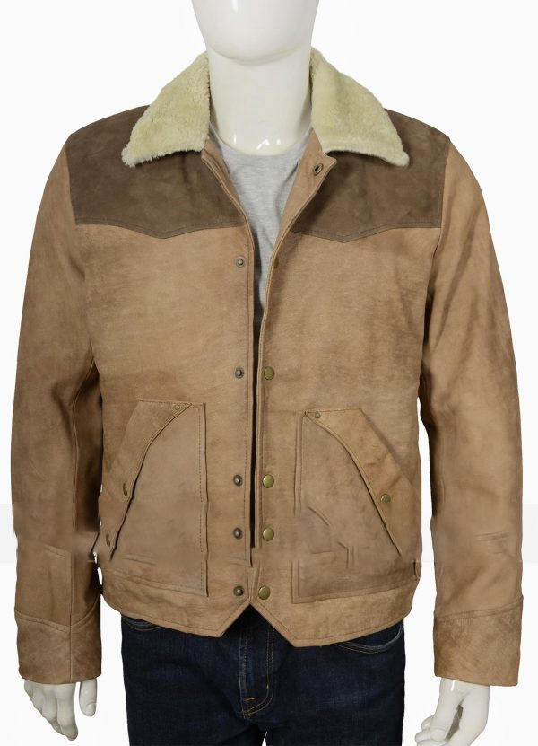 Kevins Costner Yellowstone John Dutton Raw Leather Jacket
