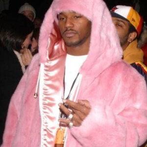 Killa Cam Baby Pink Faux Fur Coat