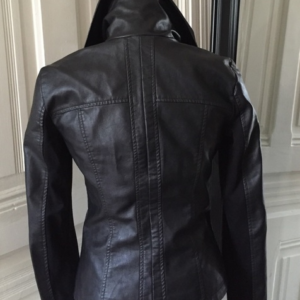 Leather Jacket Popped Collar