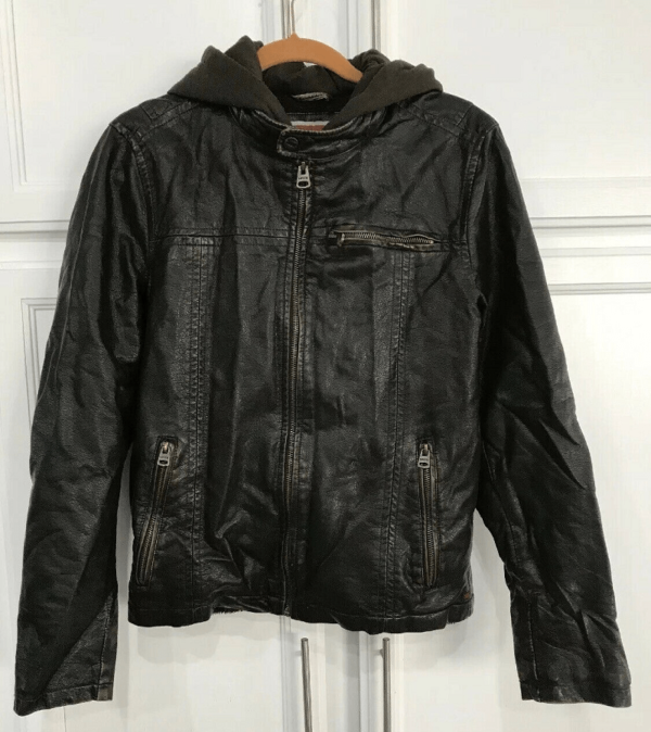Levis Hooded Leather Jacket