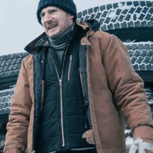 The Ice Road 2021 Liam Neeson Mike Brown Puffer Coat