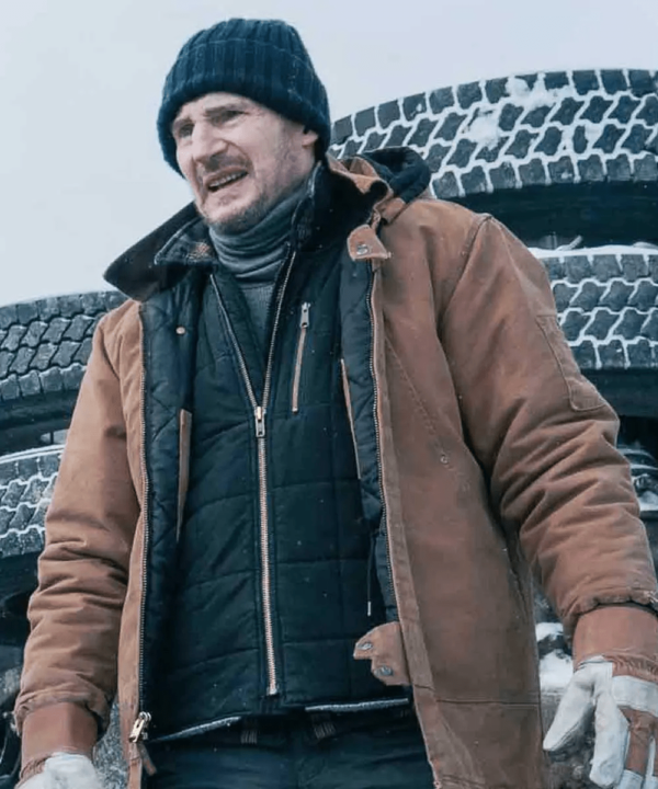 The Ice Road 2021 Liam Neeson Mike Brown Puffer Coat