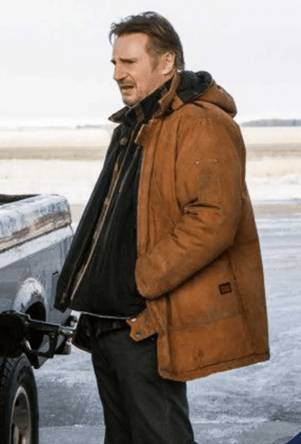 Liam Neeson The Ice Roads 2021 Mike Puffer Coat