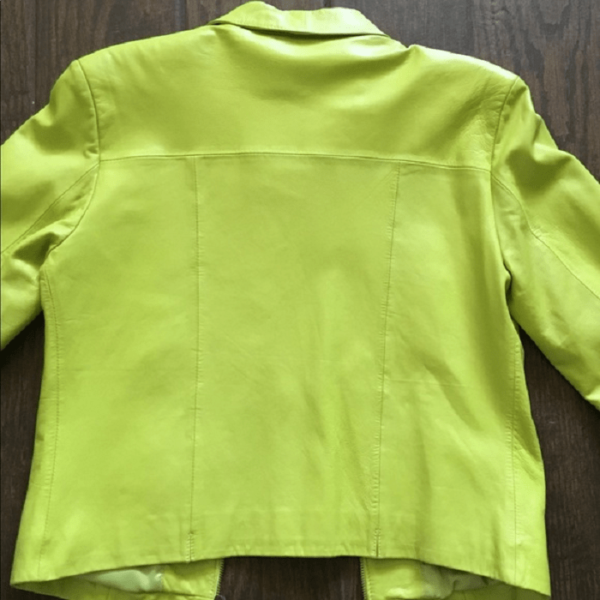 Lime Green Leathers Jacket