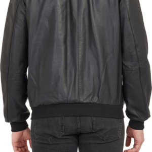 Lot 78 Black Bomber Leather Jacket