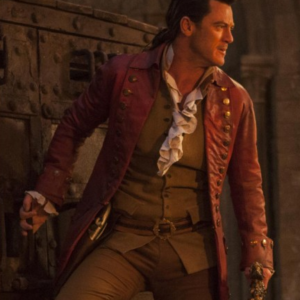 Beauty And The Beast Gaston Military Red Leather Jacket