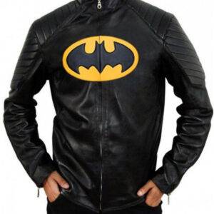 Mens-Batman-Phenomenal-Classic-Logo-Leather-Jacket