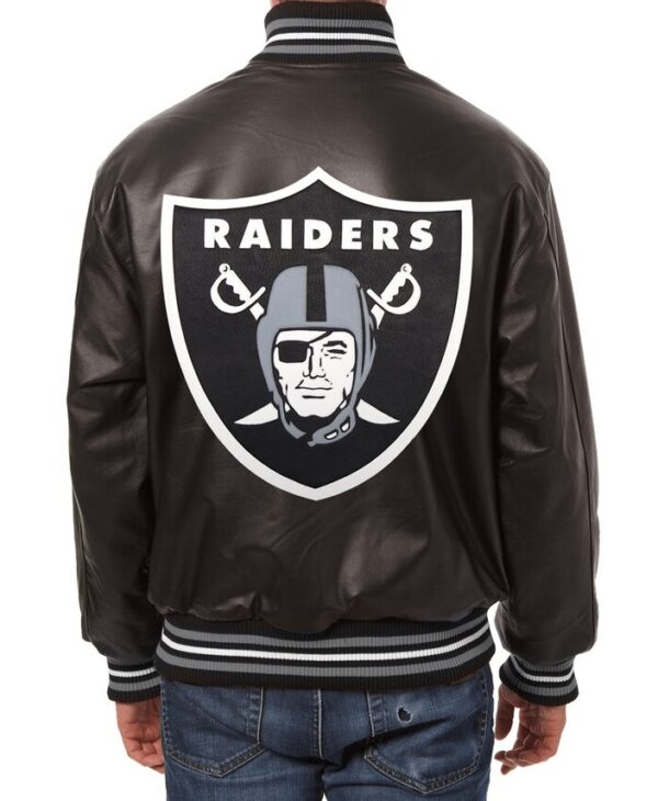 Men’s Las Vegas Raiders JH Design Leather Jacket