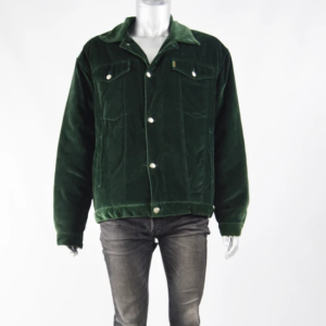 Men's Vintage Dark Green Velvet Jacket