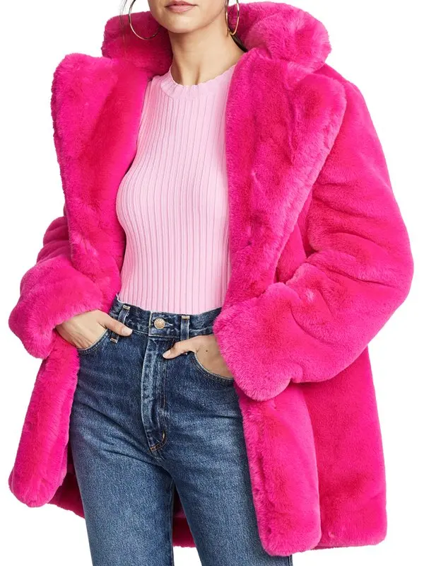 Miss Americana Taylor Swift Fuchsia Pink Fur Coat