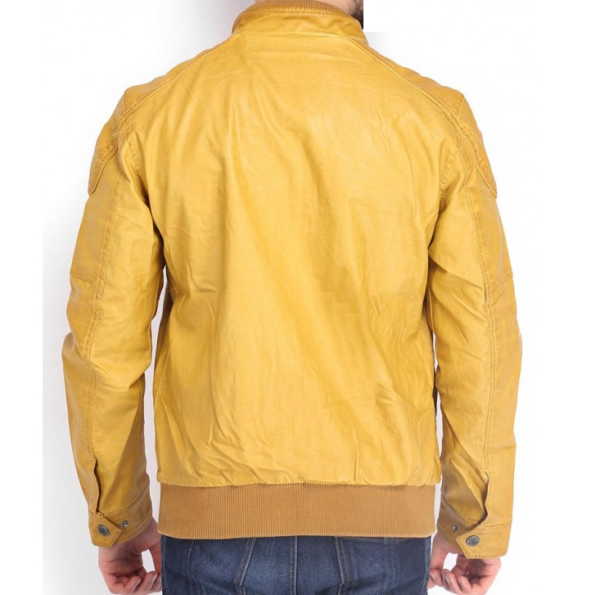 Mustard Color Leather Jackets 1