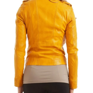 Nancy Pelosi Yellow Leather Jacket