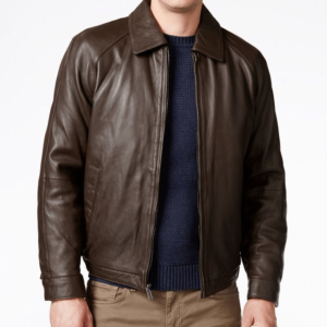 Nautica Brown Leather Jacket