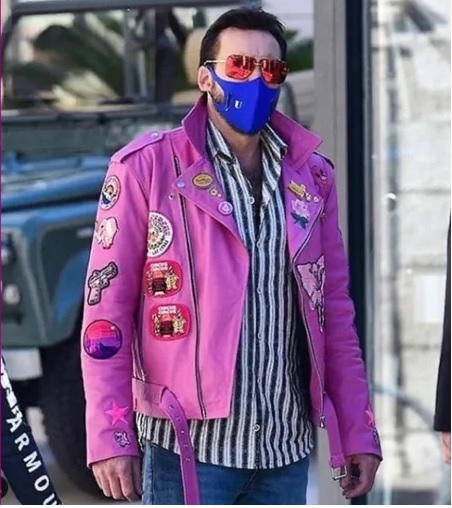 Nicolas Cage Pink Jacket