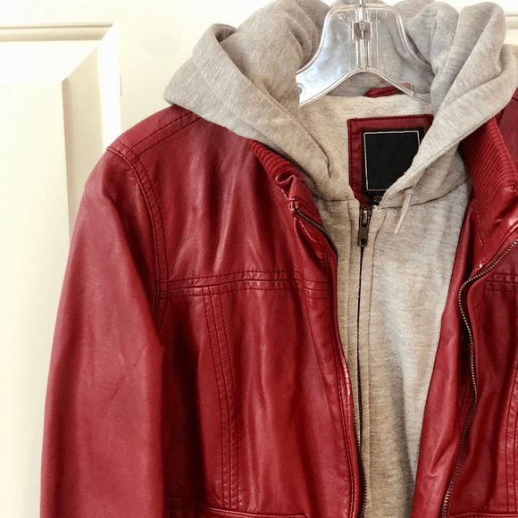 Obey Red Leathers Jacket