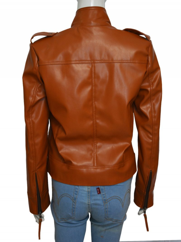 Once Upon A Time Jennifer Morrisons Leather Jacket- Back