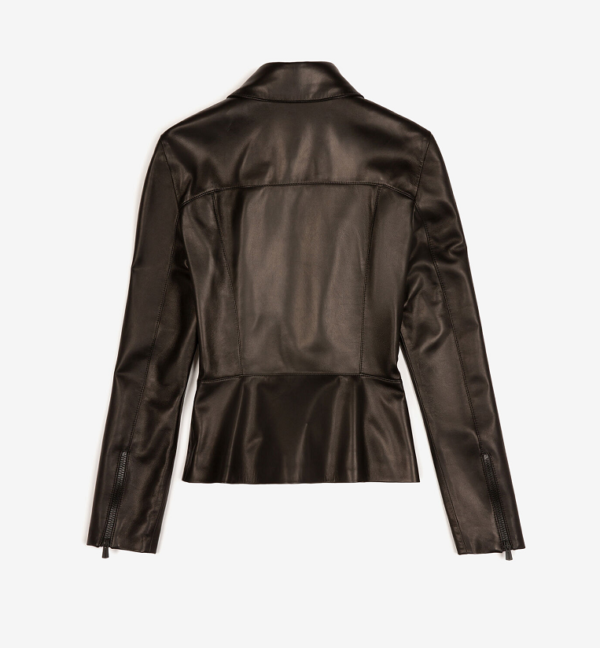 Peplums Leather Jacket
