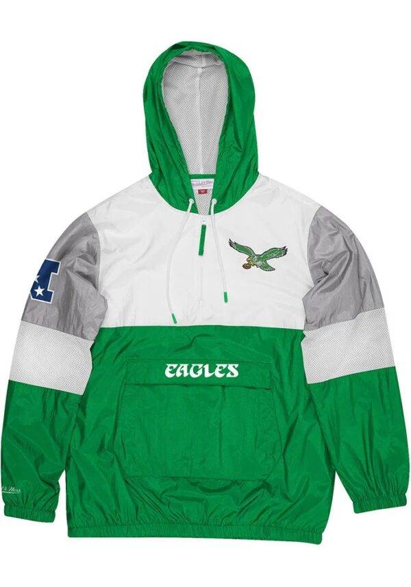 Philadelphia Eagles Men's Kelly Green Pullover Jackets