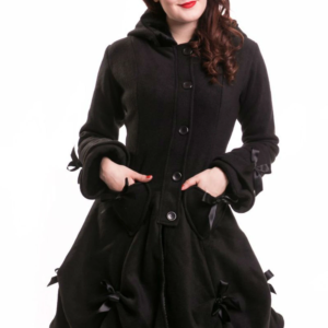 Poizen Alice Black Rose Cotton Coat