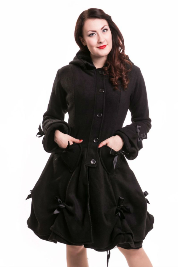 Poizen Alice Black Rose Cotton Coat