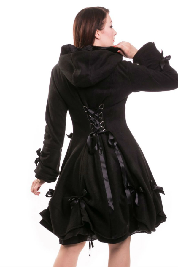 Poizen Alice Black Rose Cottons Coat